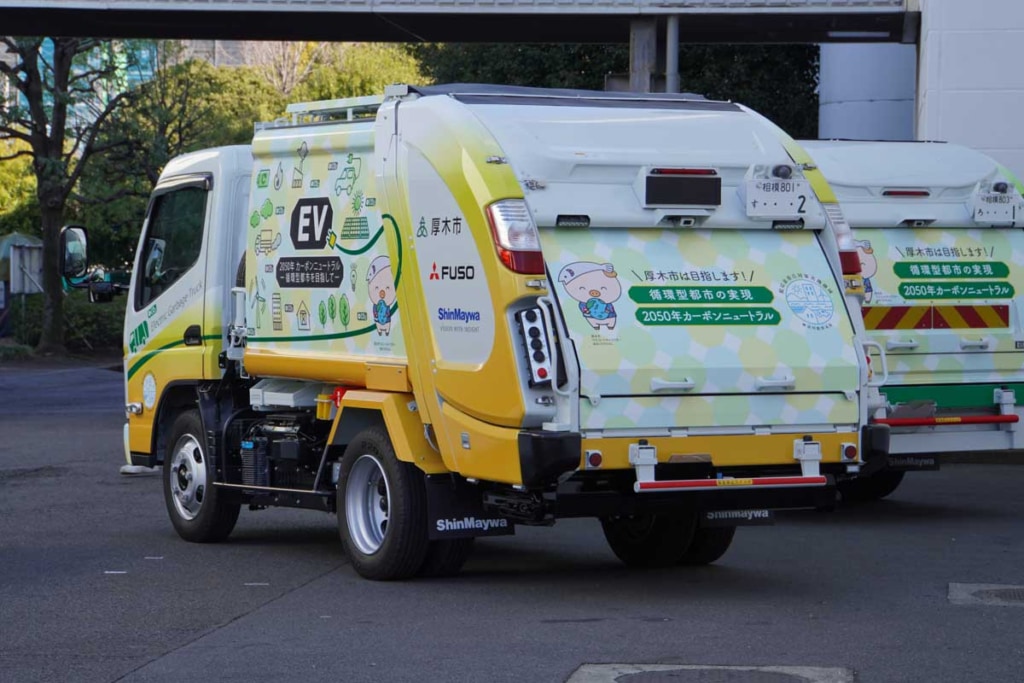 20240311FUSO 4 1024x683 - 三菱ふそう他／国内初「新型eCanter」EVごみ収集車を厚木市に納車