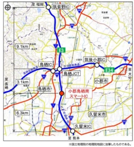 20240425TOSU 1 274x300 - 九州道／小郡鳥栖南スマートICが6月9日に開通