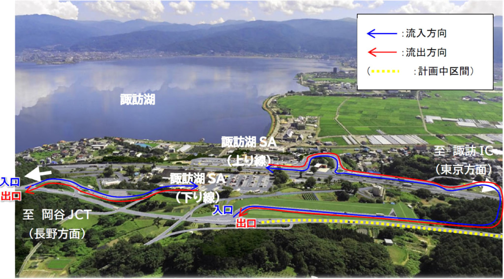 20250425suwa2 1024x568 - 中央道／諏訪湖スマートIC、7月27日15時開通