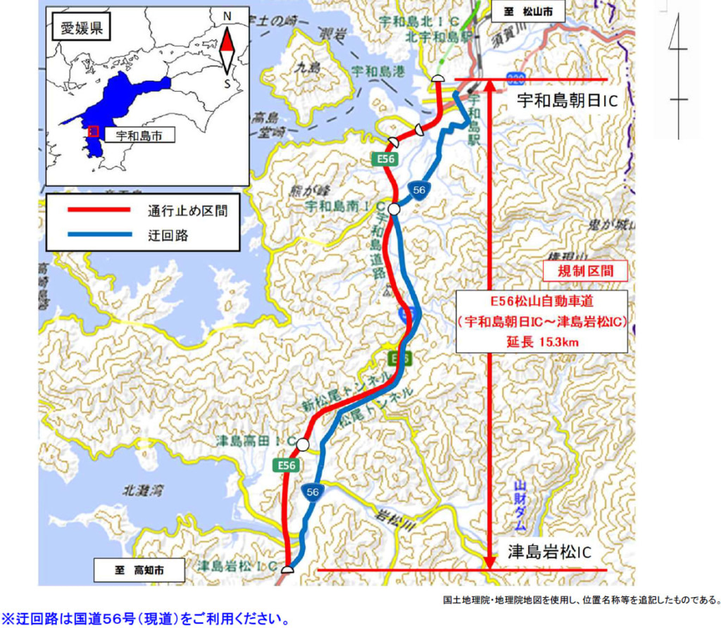 20250507matsuyama4 1024x892 - 松山道／5月19日から一部区間で夜間全面通行止め
