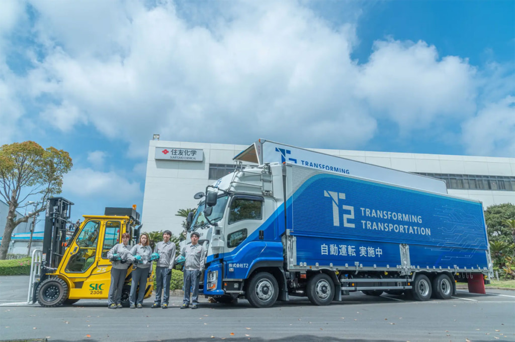 20250508t2 1024x681 - T2／住友化学と自動運転トラックによる幹線輸送実証を7月から開始