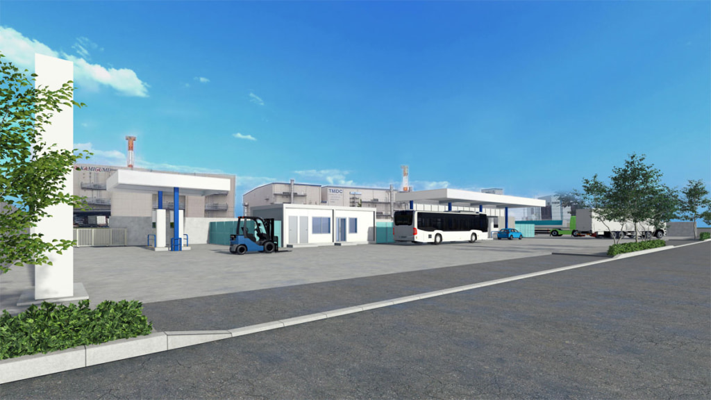 上組など/大型FCトラックに短時間で水素充填できる水素ステーションを建設 20250611kamigumi 1024x576 - 上組など/大型FCトラックに短時間で水素充填できる水素ステーションを建設