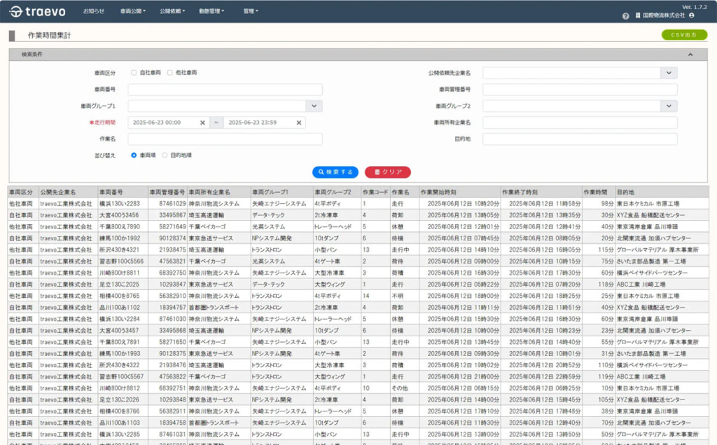 20250722tra 1024x635 - traevo／荷待ち・荷役時間の集計・出力オプションを提供開始