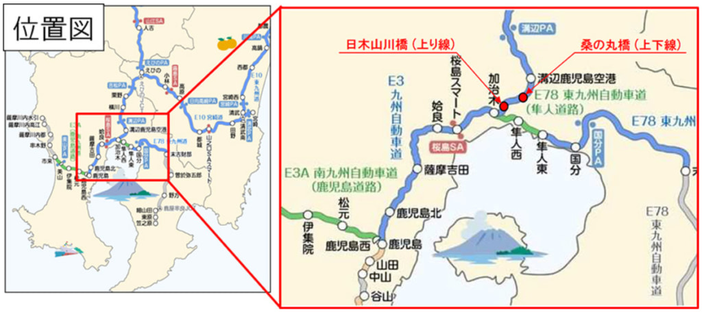 20250724mizobe1 1024x456 - 九州道／溝辺鹿児島空港IC～姶良IC、8月18日～12月下旬に終日対面通行規制