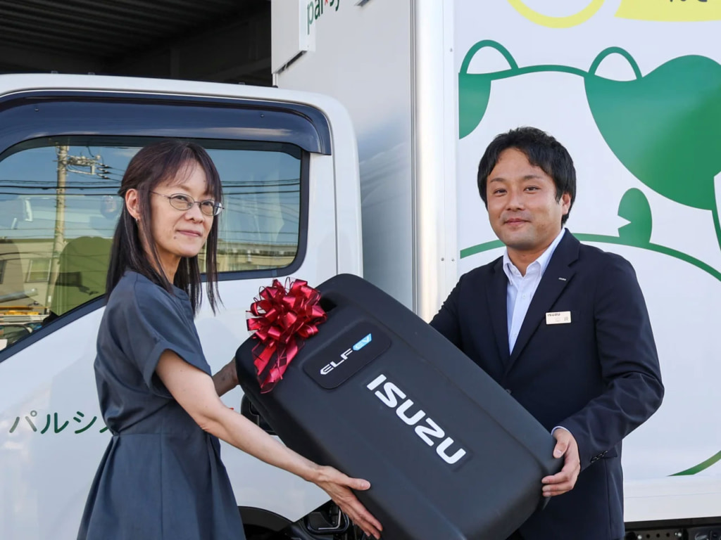 20250930pal2 1024x768 - パルシステム千葉／EVトラック初導入、いすゞ自動車「エルフミオEV」運用