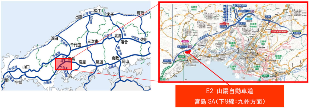 20251006miyajima1 1024x361 - 山陽道／宮島SA入口（下り）10月18日「厳島水中花火大会」開催で閉鎖の可能性
