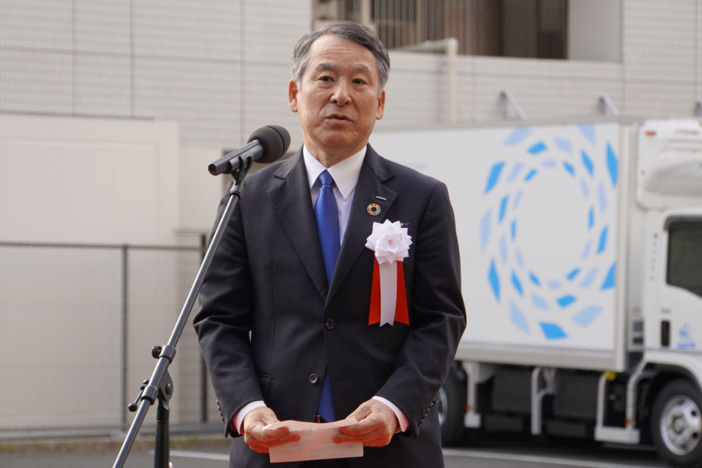 20251120ISUZU 5 1024x683 - いすゞ／バッテリー交換式EV実証実験を横浜で開始、ファミリーマート店舗配送に使用