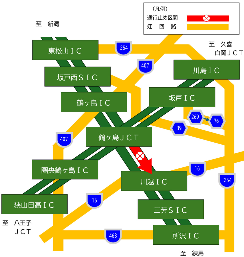 20251203kanetsu2 974x1024 - 関越道／鶴ヶ島JCT→川越IC、12月10日に事故再見分に伴う夜間通行止め