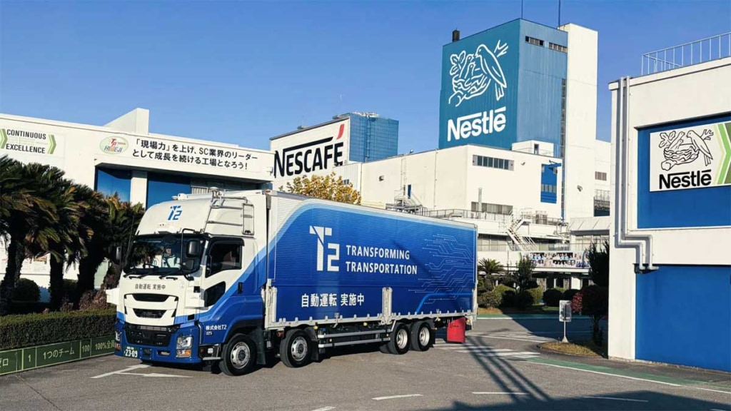 T2/レベル2自動運転トラックによる実証をネスレ日本と開始、関西からネスカフェを輸送 20251210T2 1024x576 - T2/レベル2自動運転トラックによる実証をネスレ日本と開始、関西からネスカフェを輸送