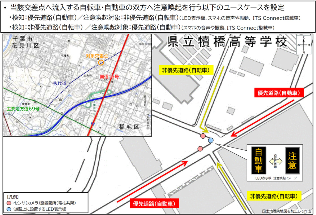 20260109its5 1024x698 - 関東地方整備局／路上設置センサで歩行者・自転車など検出、車載器等で注意喚起する実証実験