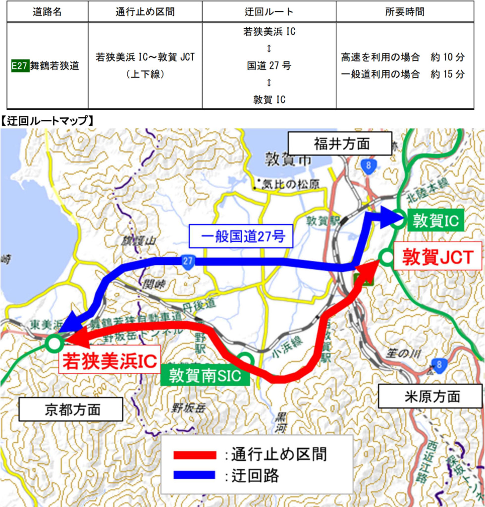 20260226wakasa1 979x1024 - 舞鶴若狭道／若狭美浜IC～敦賀JCT（上下線）2月26日に夜間通行止め