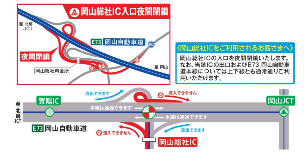 20260402okayama 1024x533 - 岡山道／5月18日から岡山総社IC入口を夜間閉鎖
